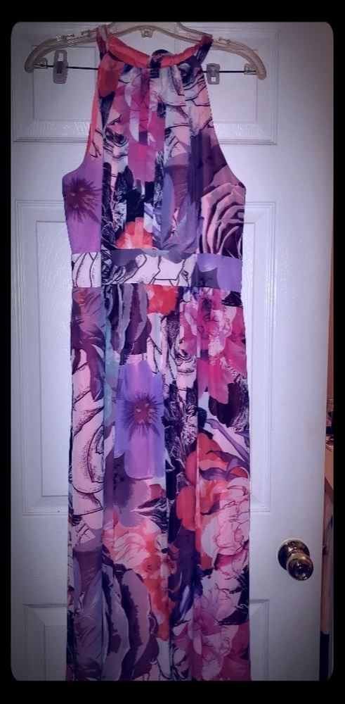 Floor length flower dress